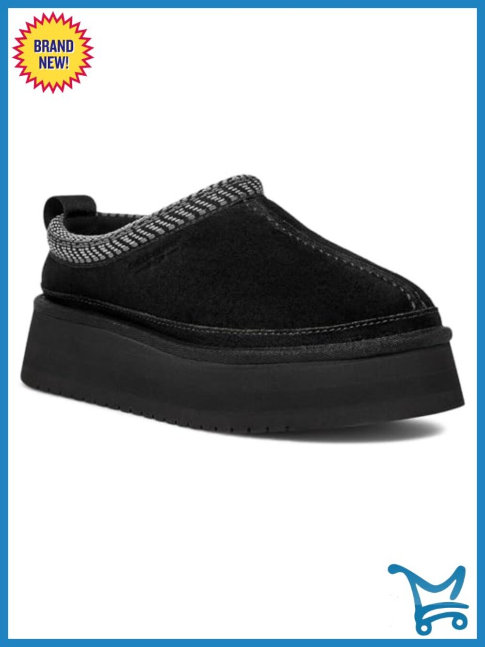 Suede Slippers with Faux Fur Lining and Platform Outsole